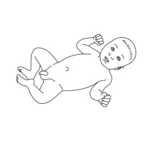 23.Baby boy lying naked